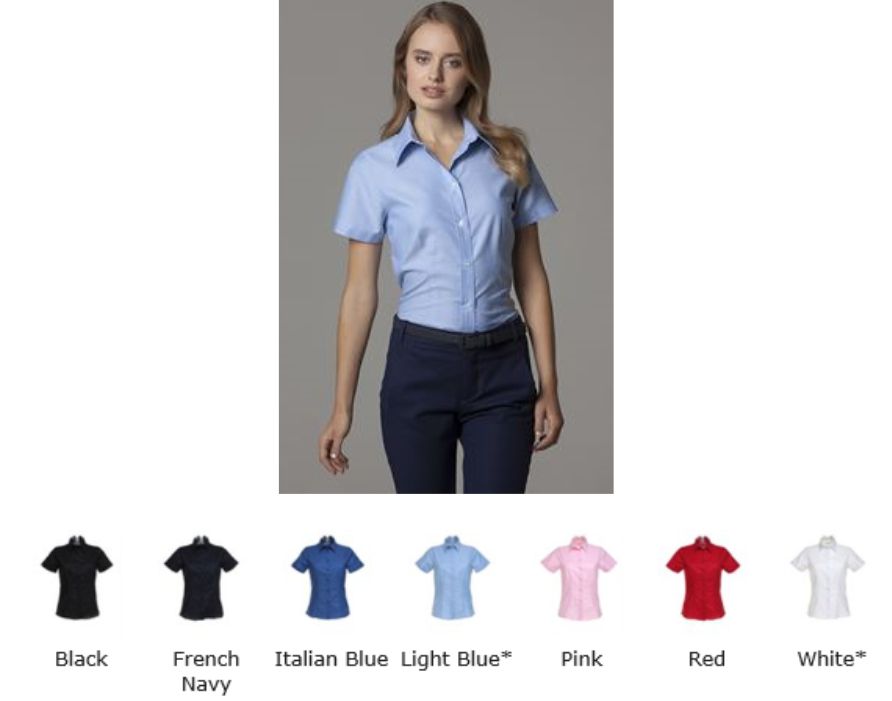 Kustom Kit K360 Ladies Workwear S/sleeve Oxford Shirt